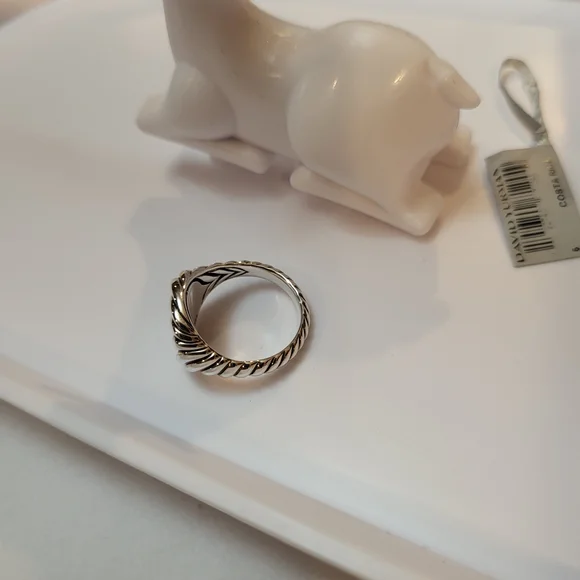 David Yurman Sterling Silver Sculpted Cable Pinky Ring. #195 - Picture 8 of 11